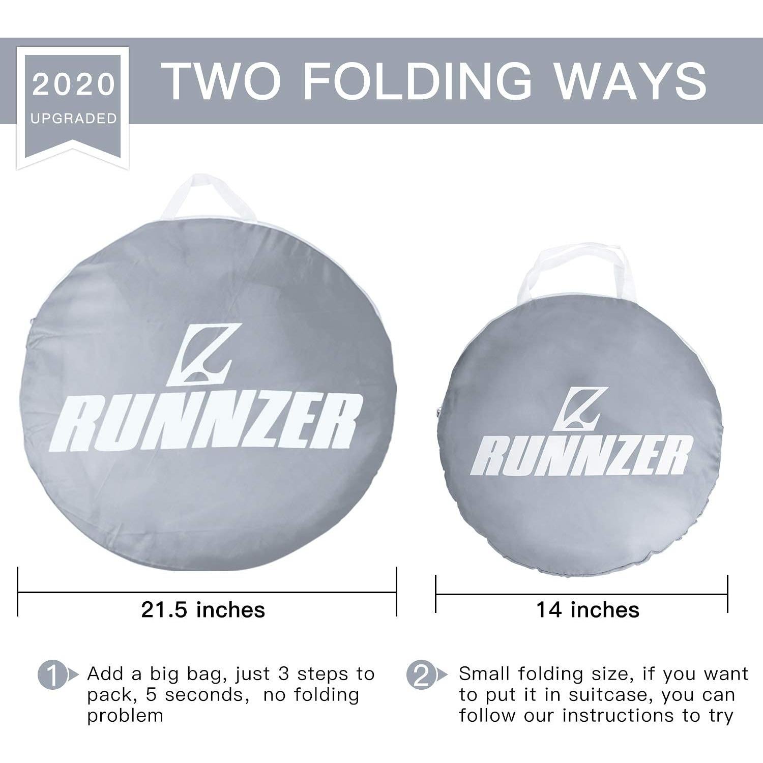 Carpa para Cuna L RUNNZER Gris 140x70 cm Plegable Seguridad Bebé