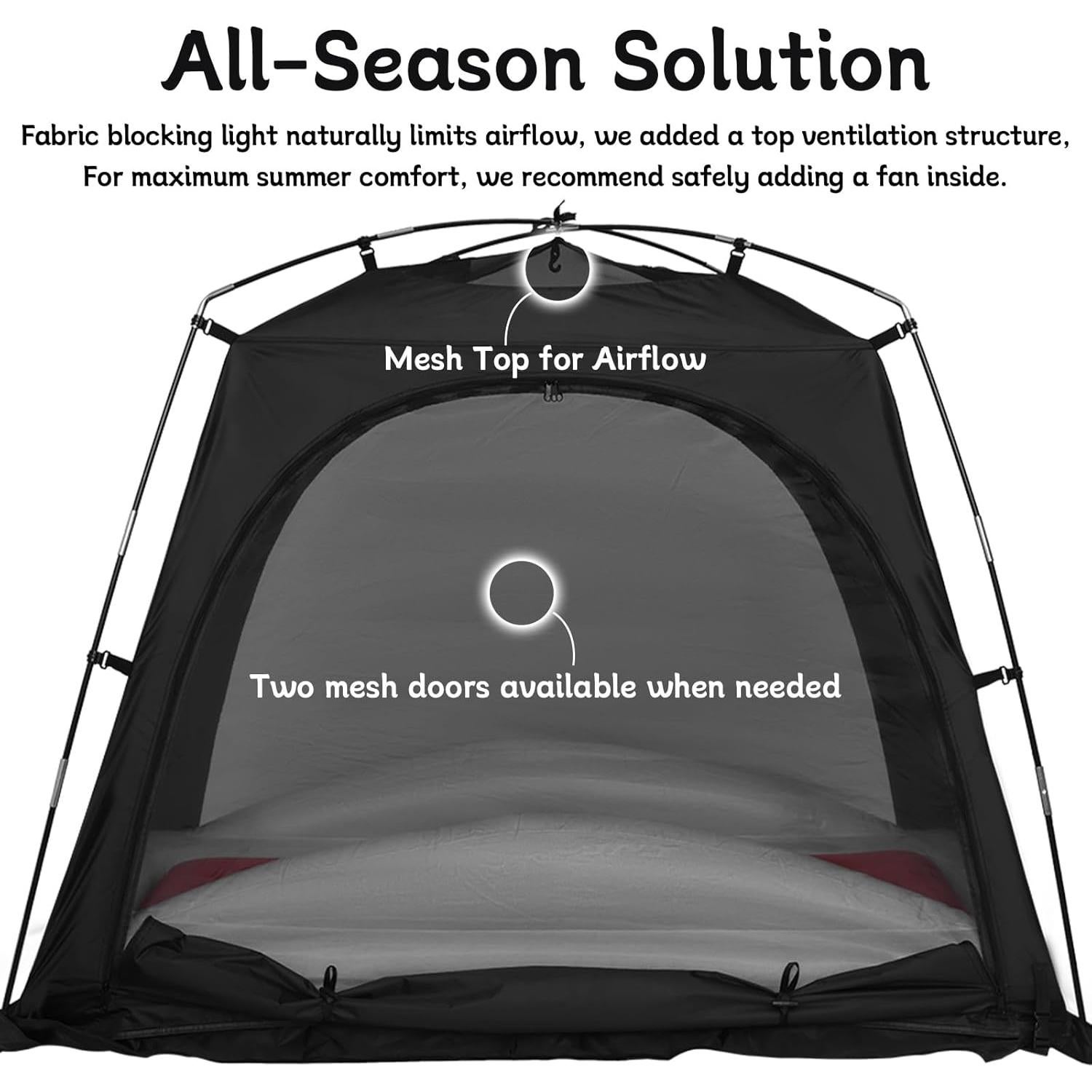 Tienda de Sueño Blackout Knocloc para Niños Pequeños 190.5x99 cm