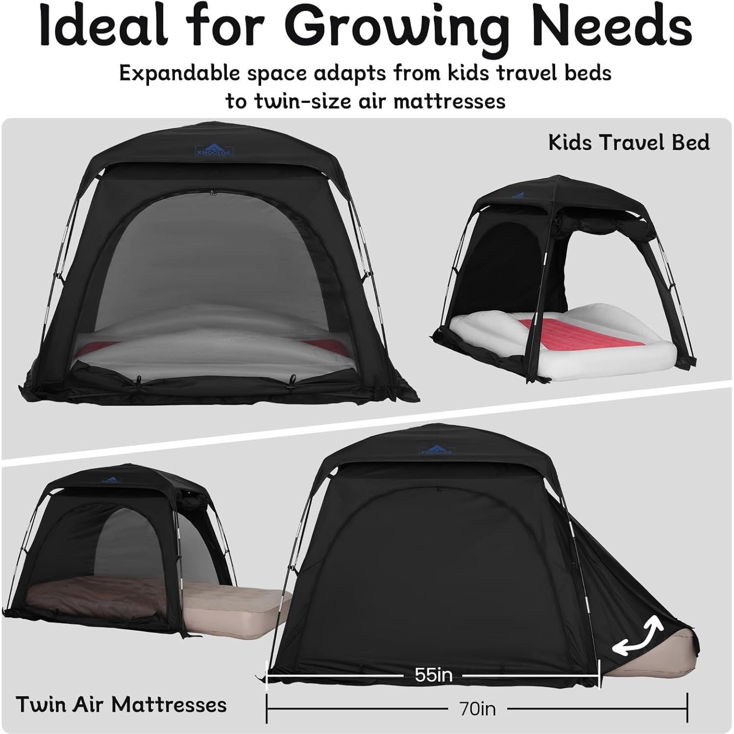 Tienda de Sueño Blackout Knocloc para Niños Pequeños 190.5x99 cm