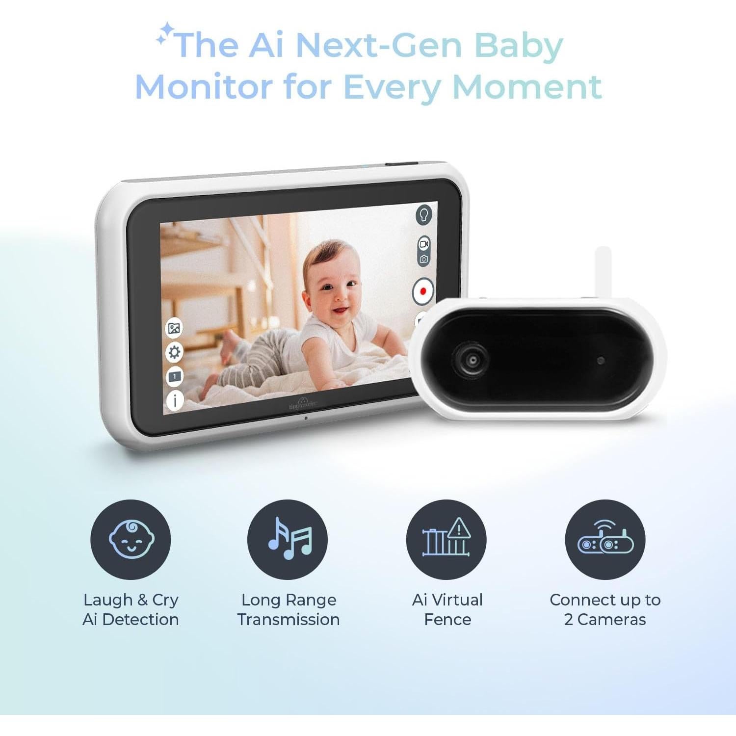 Monitor Inalámbrico para Bebés AI TT006 - Visión Nocturna 1080P