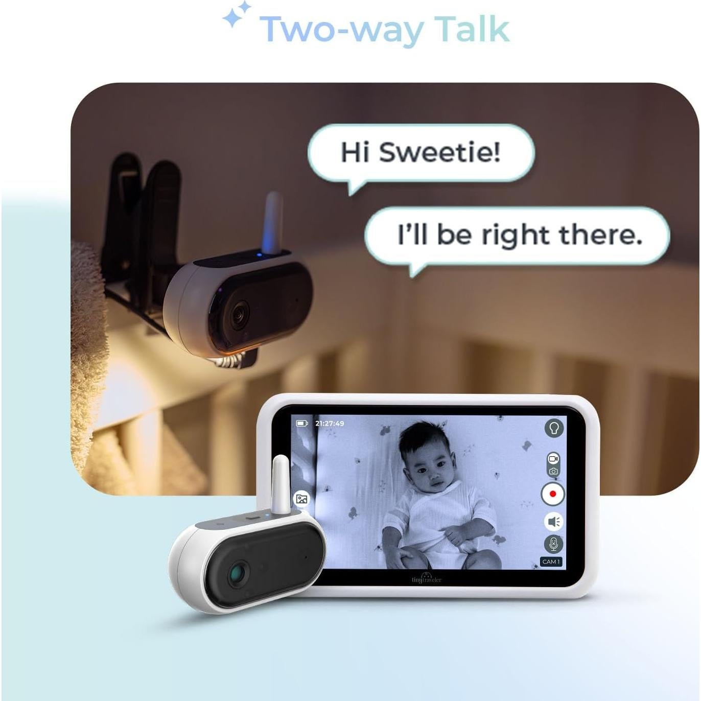 Monitor Inalámbrico para Bebés AI TT006 - Visión Nocturna 1080P