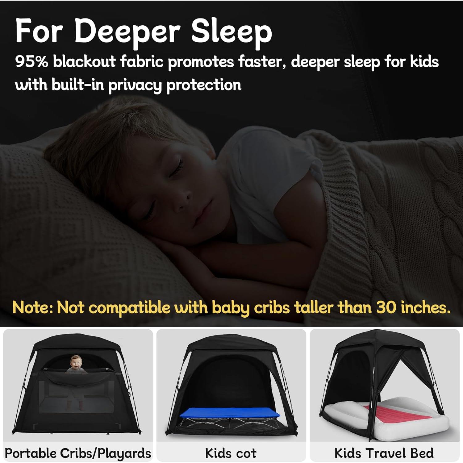 Tienda Blackout para Cuna de Viaje Knocloc 140x99 cm