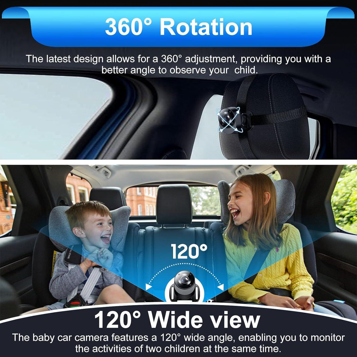 Espejo de Coche para Bebé BOEYOS BM500 - Pantalla 4.3" HD 1080P