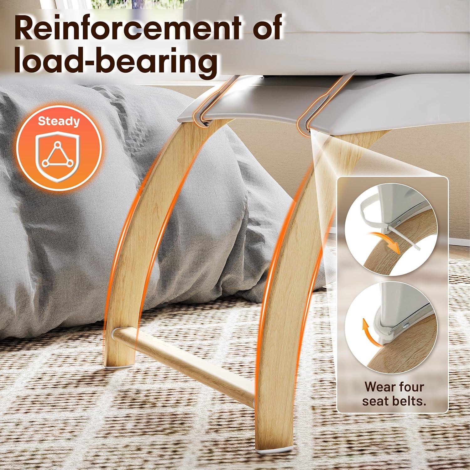 Cuna Lateral Portátil AMKE Ajustable para Bebés - Blanco