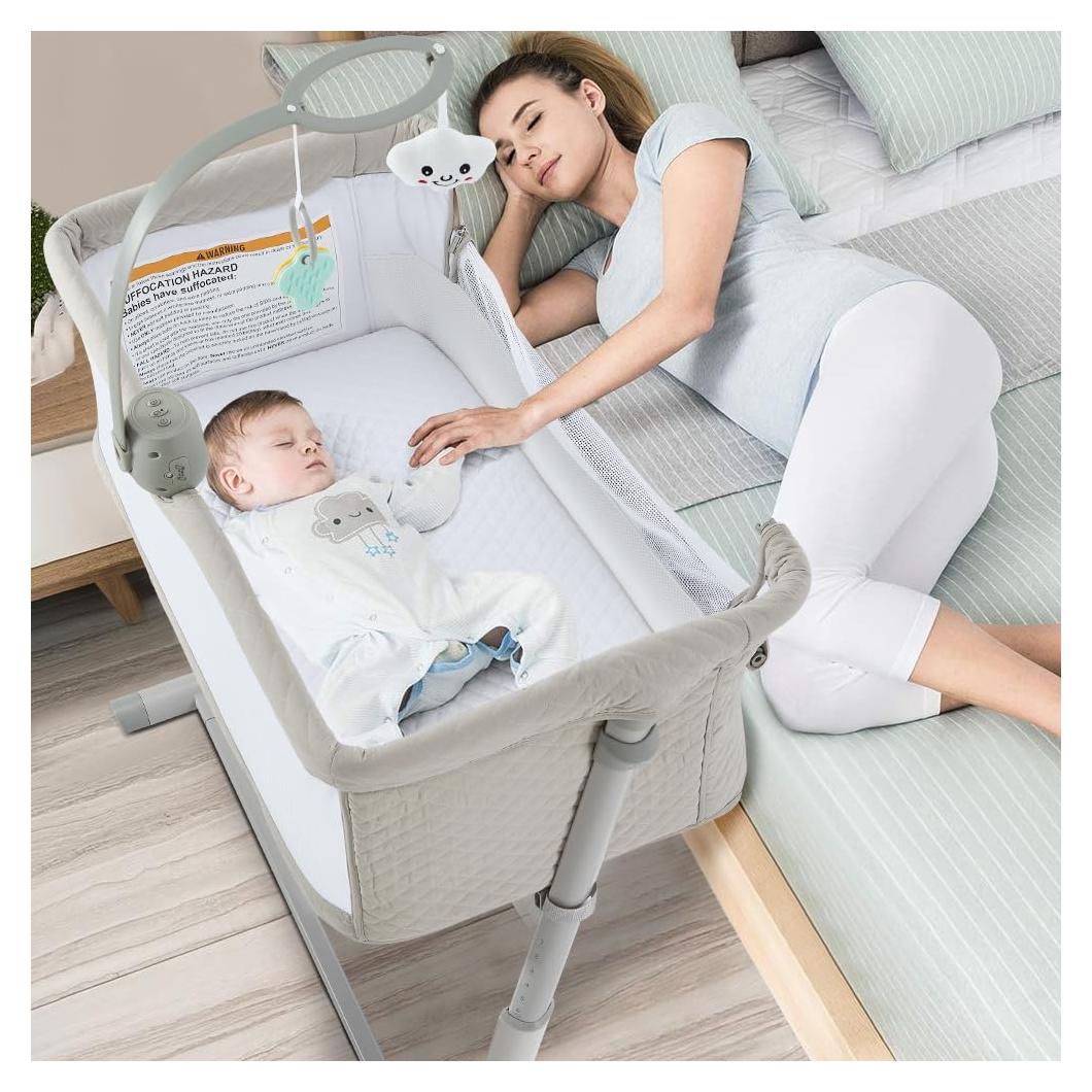 Cuna Lateral RONBEI Ajustable Portátil para Bebés 65x50cm