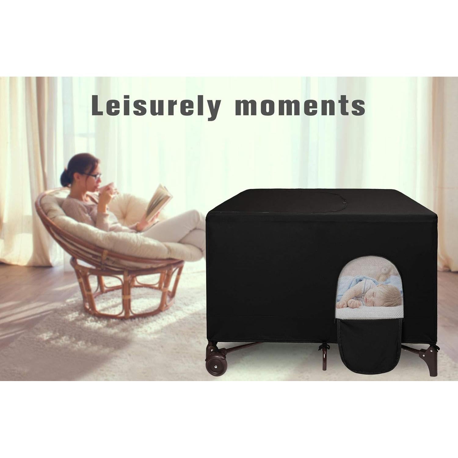 Cubierta Blackout Dofilachy para Cuna de Viaje - 121.92 cm