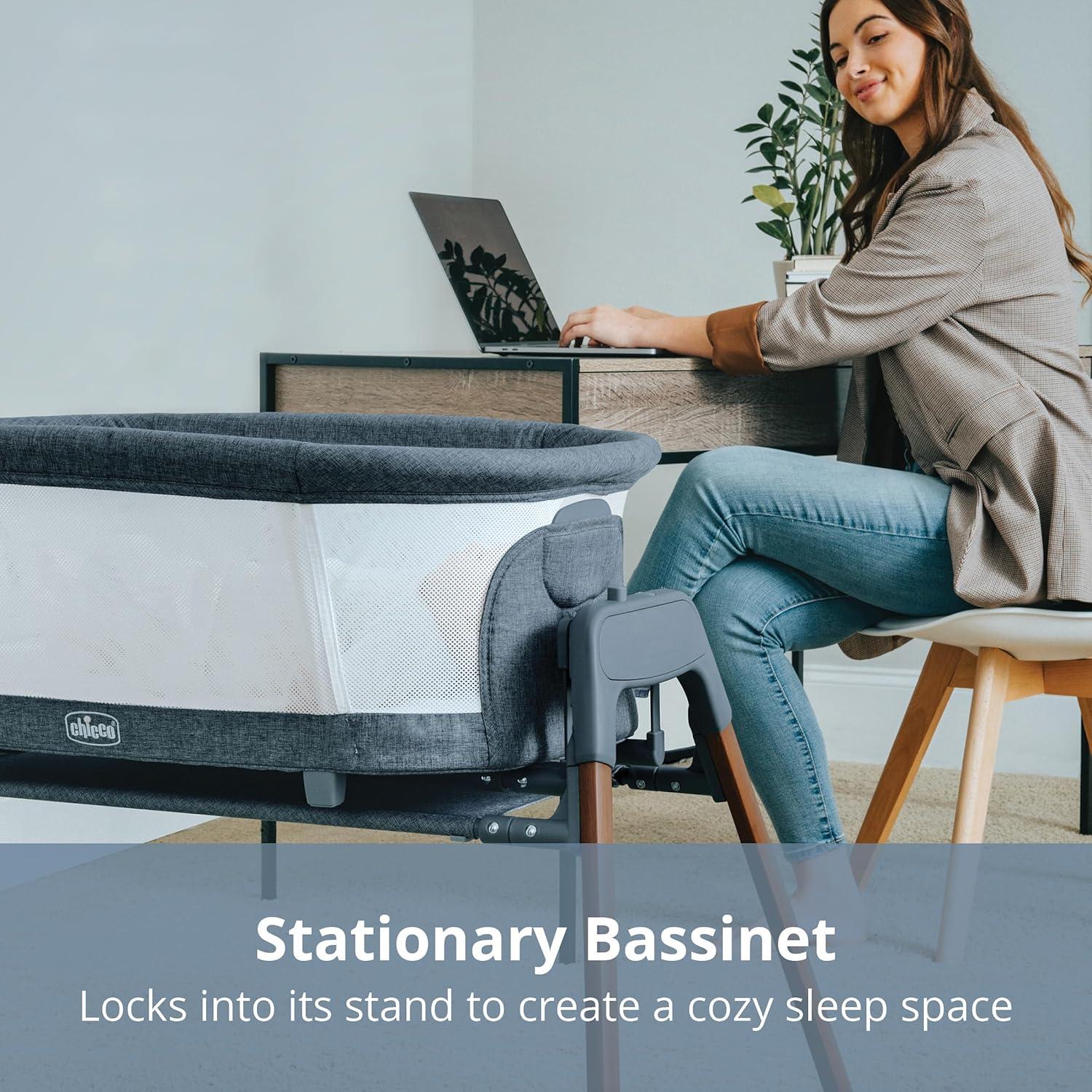 Cuna 3-en-1 Chicco LullaGlide Luna - Estacionaria, Deslizante y Portátil