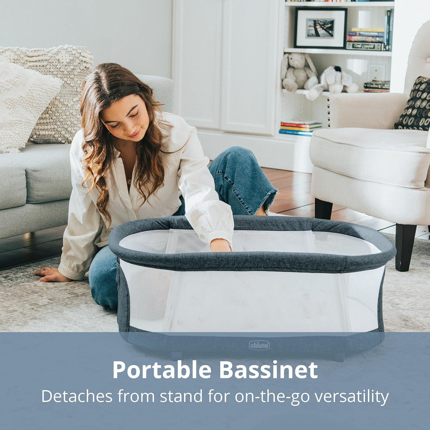 Cuna 3-en-1 Chicco LullaGlide Luna - Estacionaria, Deslizante y Portátil