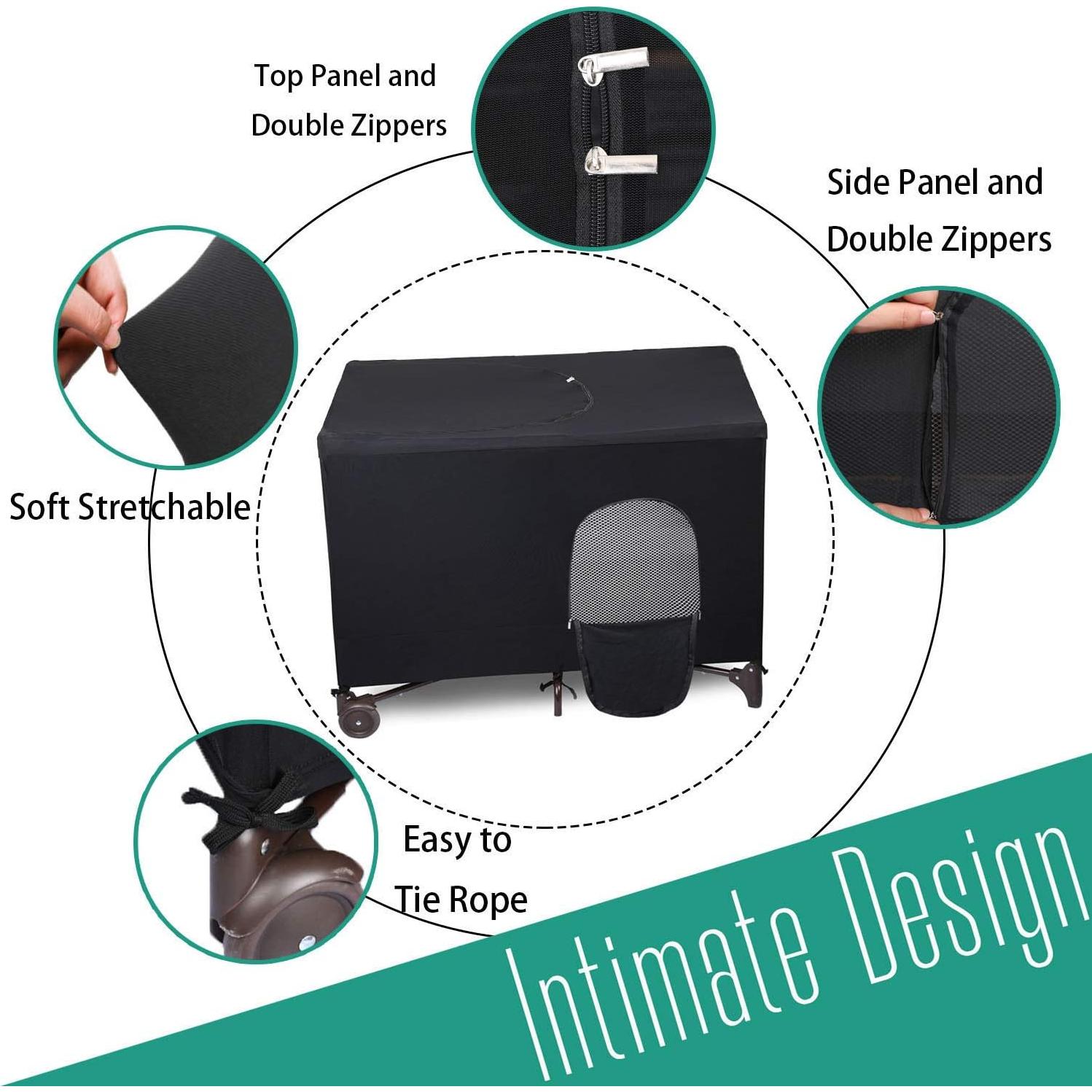 Cubierta de Oscurecimiento LLYWCM para Cuna de Viaje - Negra