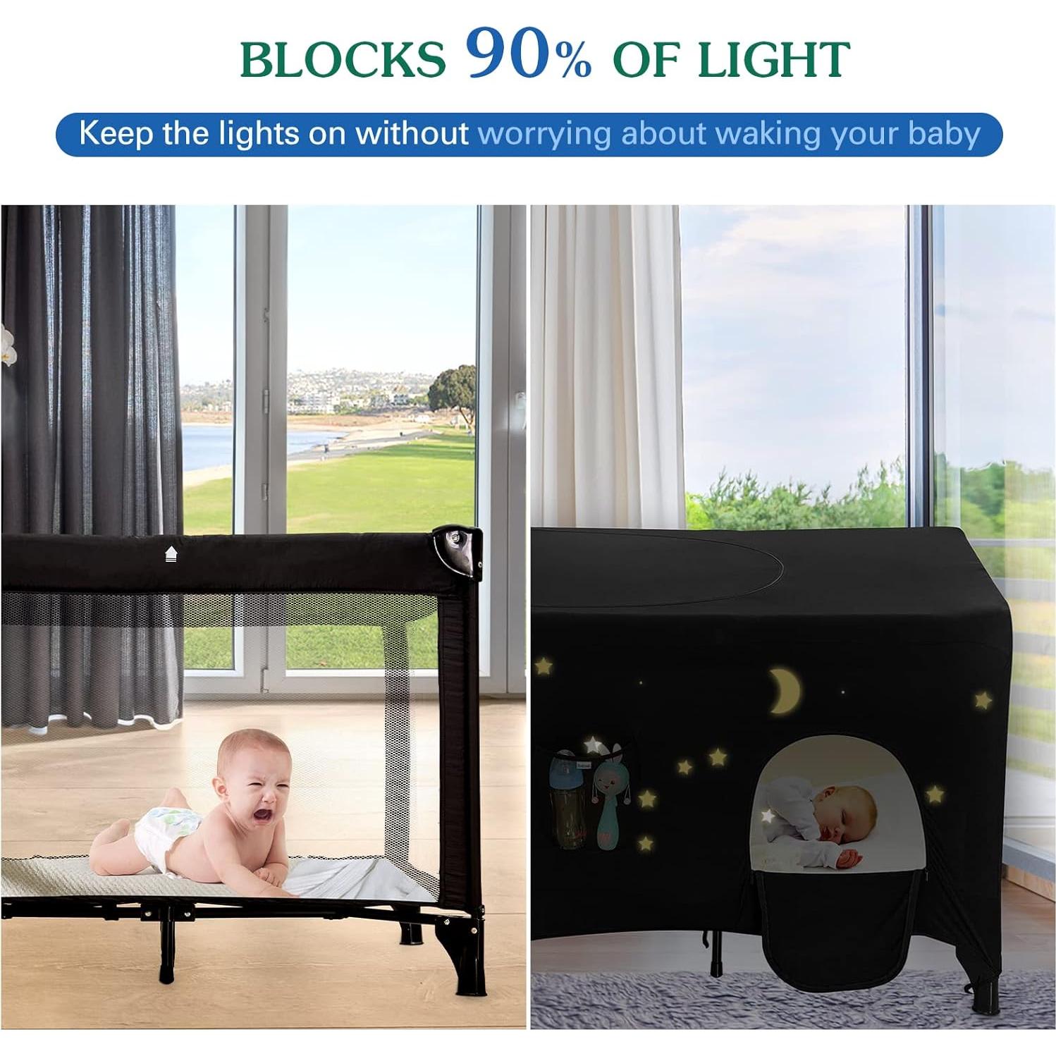 Cubierta Blackout Hiaksedt para Pack N Play 96x70 cm