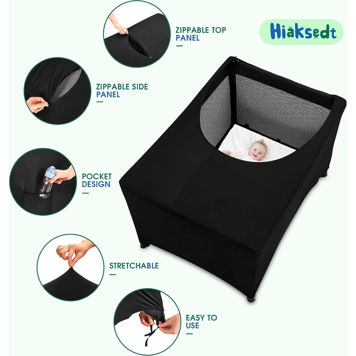 Cubierta Blackout Hiaksedt para Pack N Play 96x70 cm