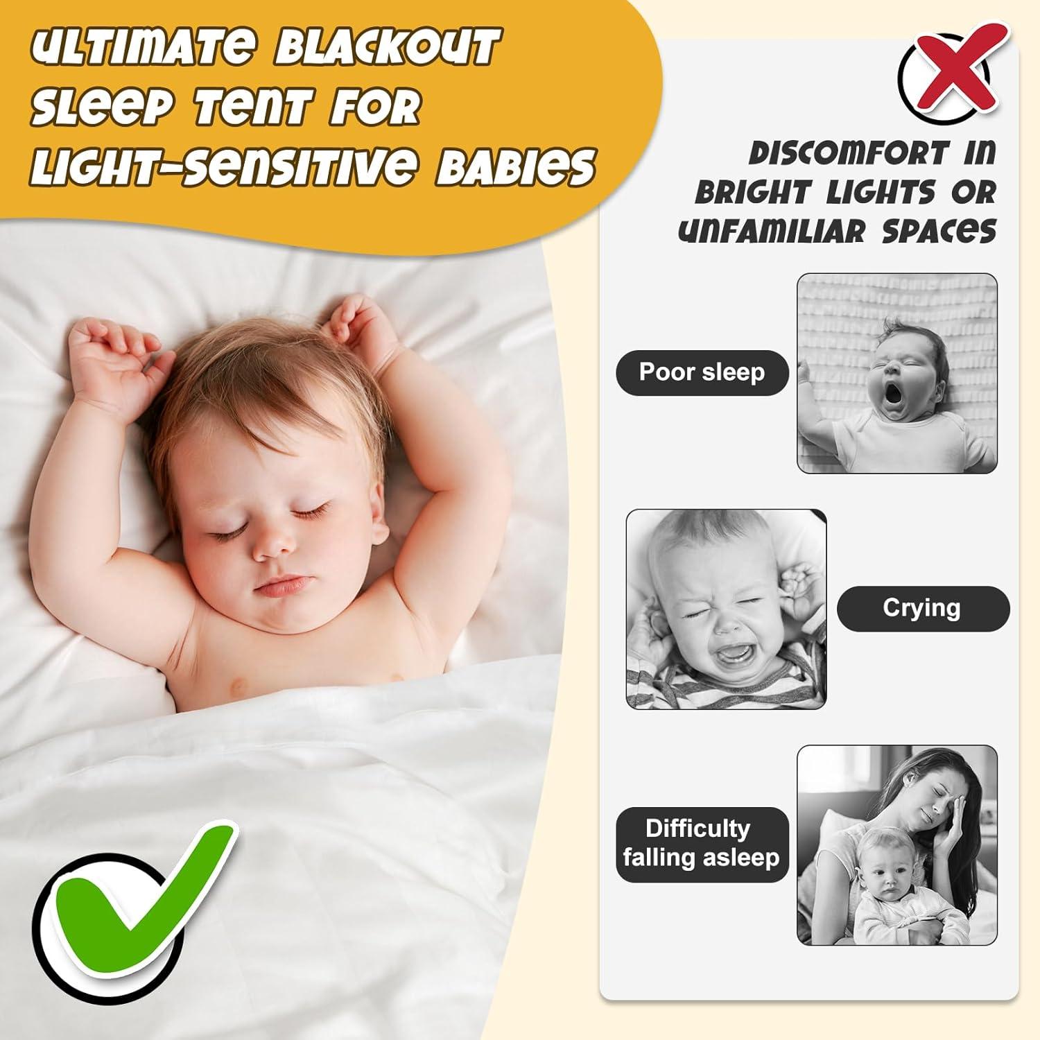 BORNA Tienda Blackout para Pack N Play Bebés 139.7x93.98cm