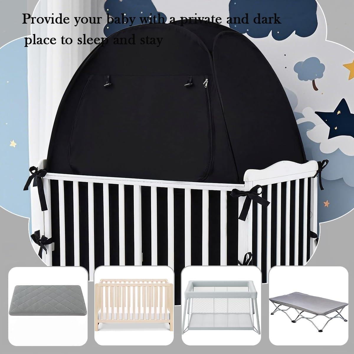 Carpa de Cuna Akiky Pop Up Oscurecimiento 140x70 cm Negro