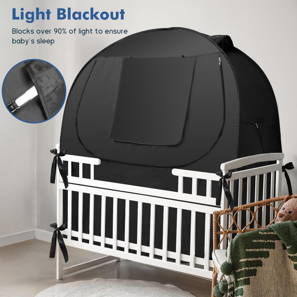 Cubierta de Oscurecimiento para Cuna L RUNNZER 1.4x0.7m Negra