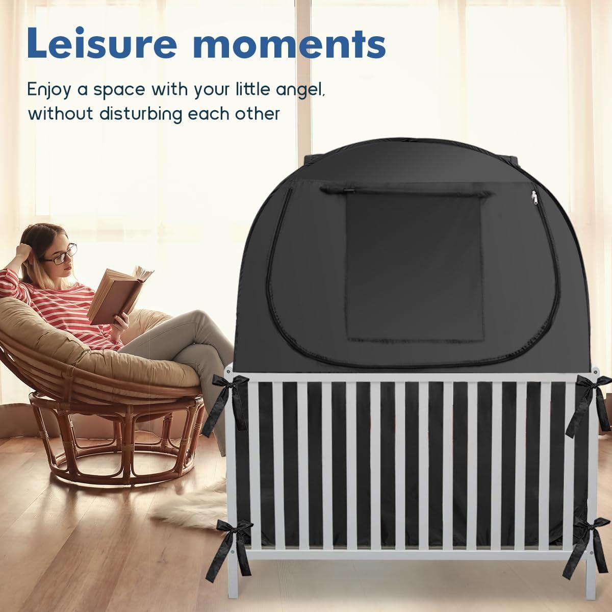 Cubierta de Oscurecimiento para Cuna L RUNNZER 1.4x0.7m Negra