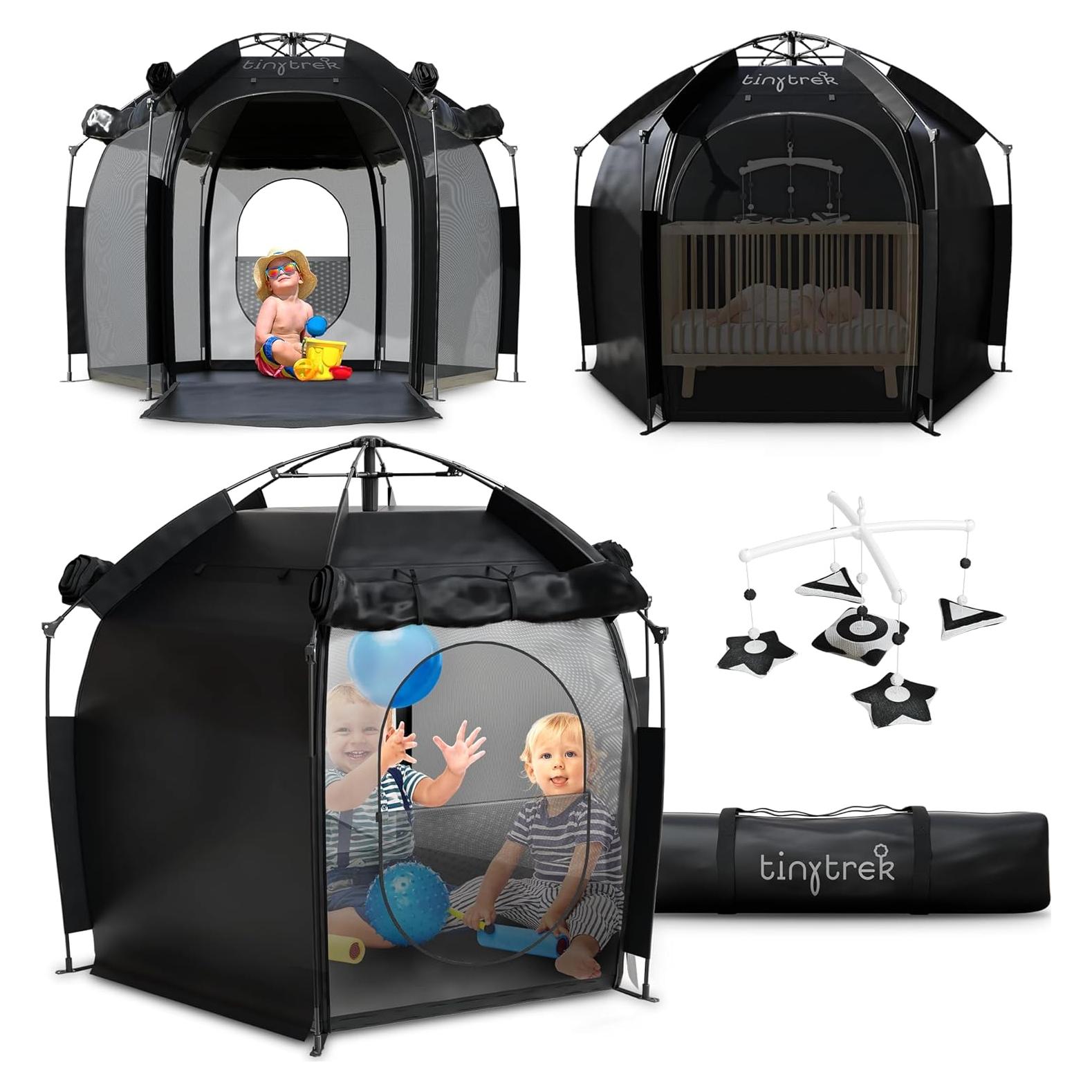Tienda de Cuna Portátil Tiny Trek - Cubierta Blackout para Bebés