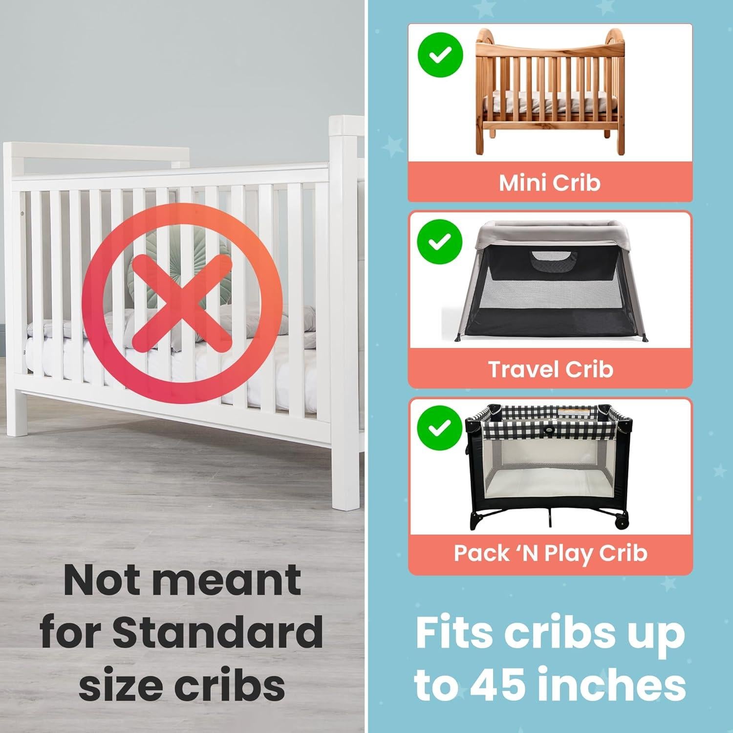 Tienda de Cuna Portátil Tiny Trek - Cubierta Blackout para Bebés