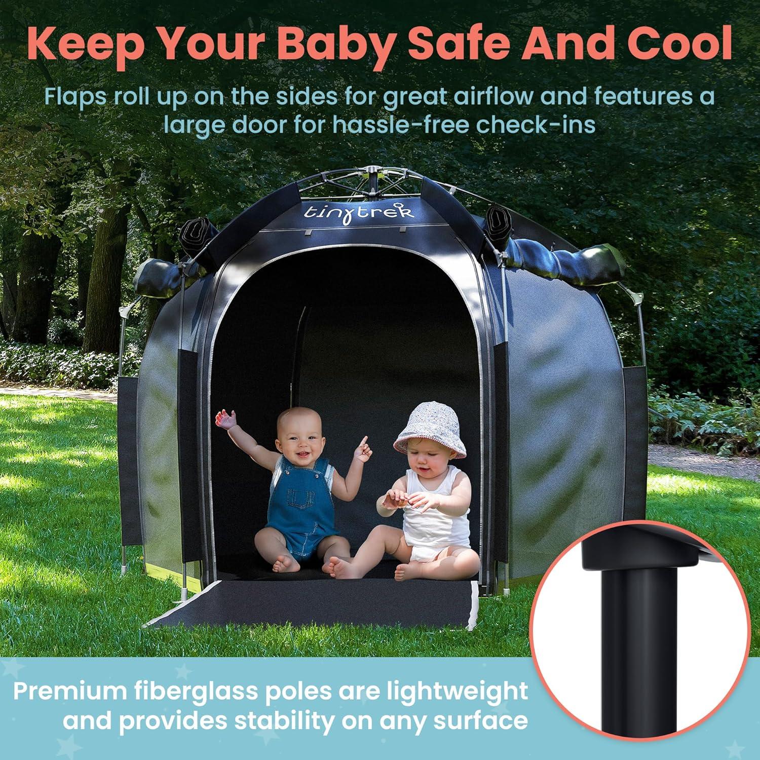 Tienda de Cuna Portátil Tiny Trek - Cubierta Blackout para Bebés