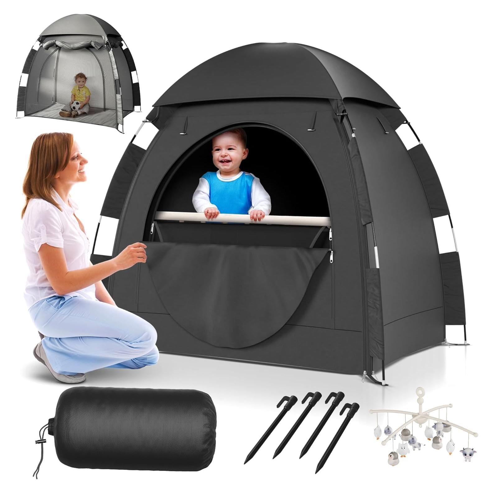 Carpa Blackout para Cuna Young Minds - Impermeable y Antimosquitos