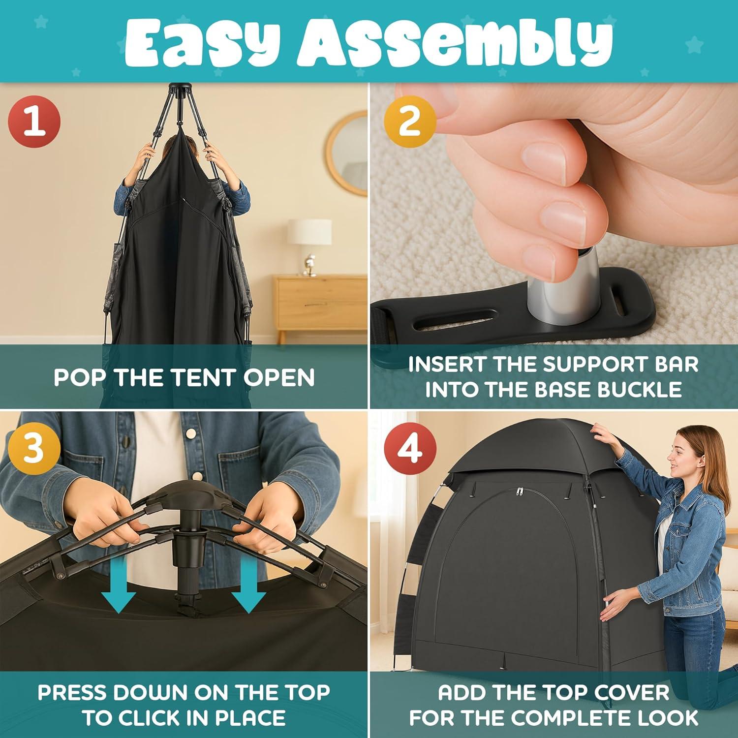 Carpa Blackout para Cuna Young Minds - Impermeable y Antimosquitos