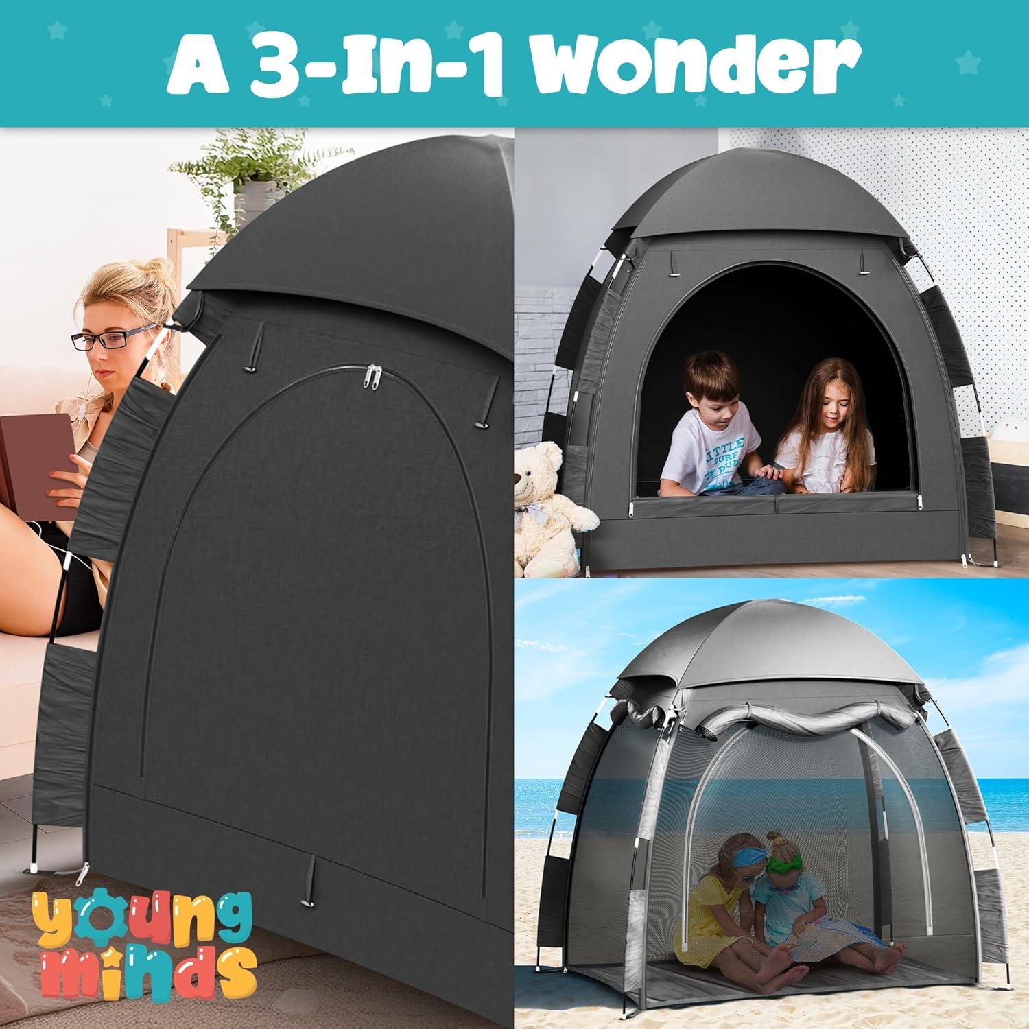 Carpa Blackout para Cuna Young Minds - Impermeable y Antimosquitos