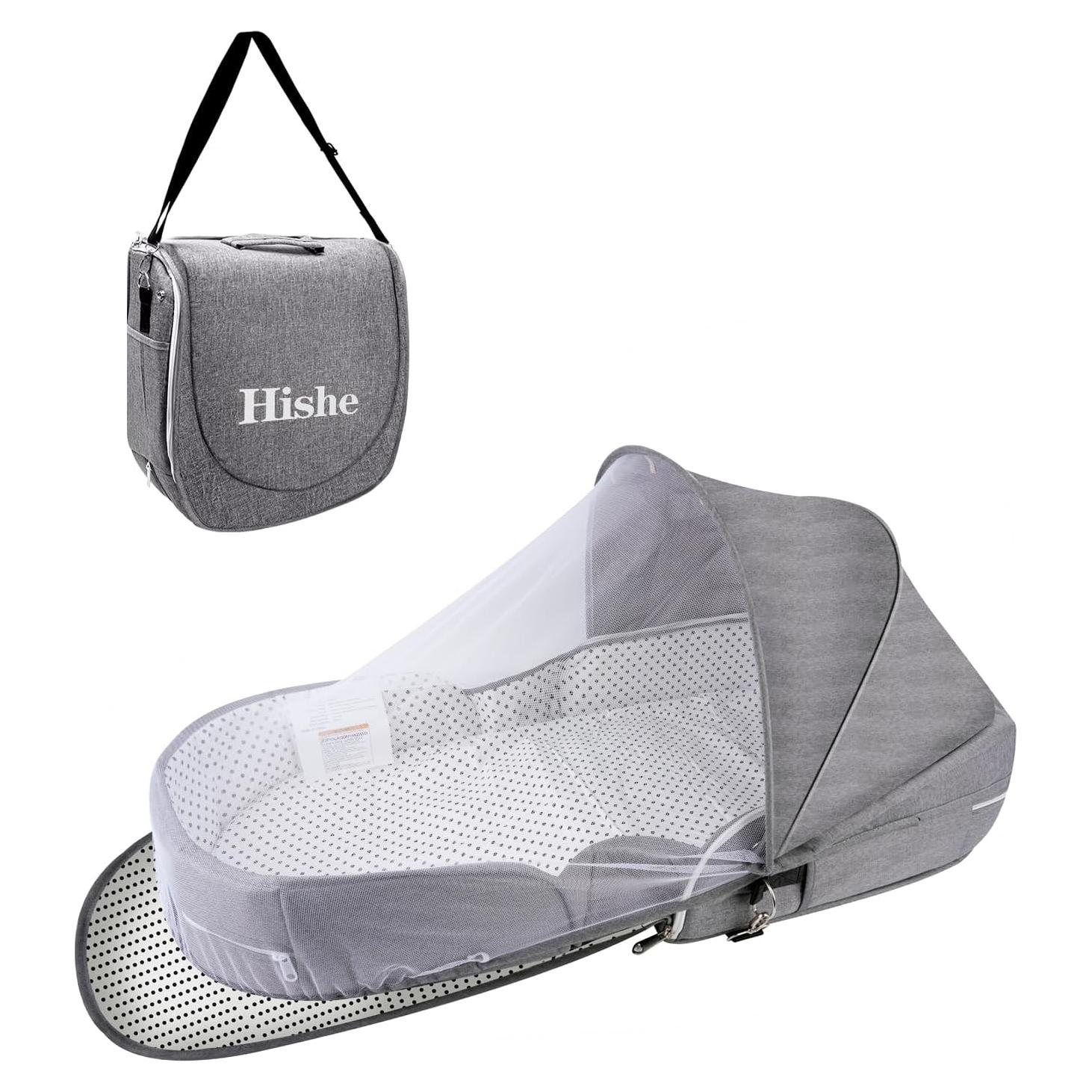 Cuna de Viaje Plegable Hishe para Bebés con Mosquitera