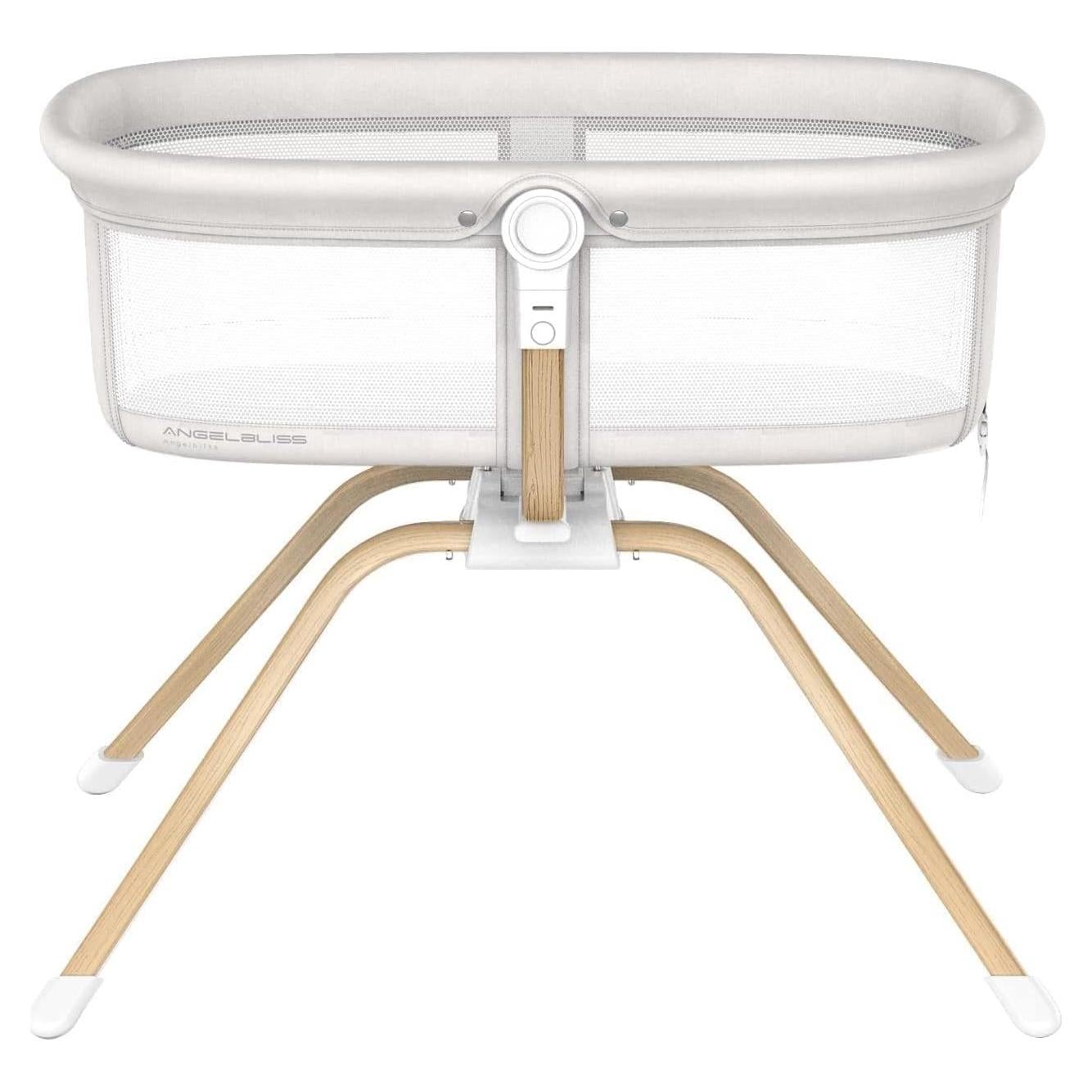 Cuna mecedora portátil ANGELBLISS 3 en 1 - Blanco