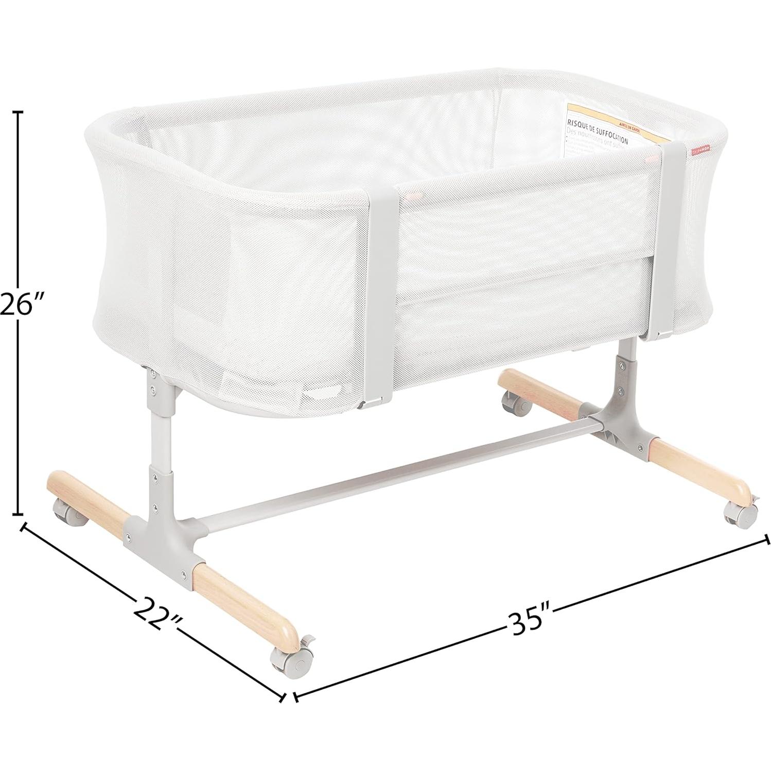 Cuna para Bebé Skip Hop 2-en-1 Lateral e Independiente Gris