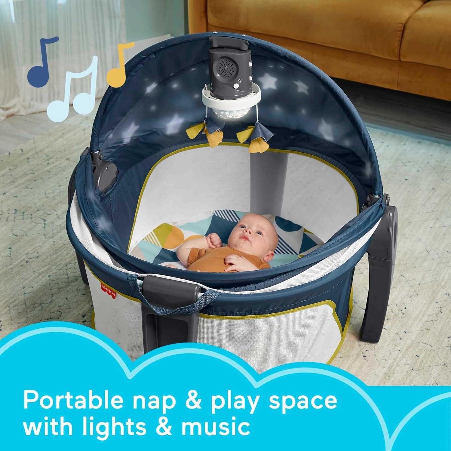 Cuna portátil Deluxe Fisher-Price HNB35 con proyector y música