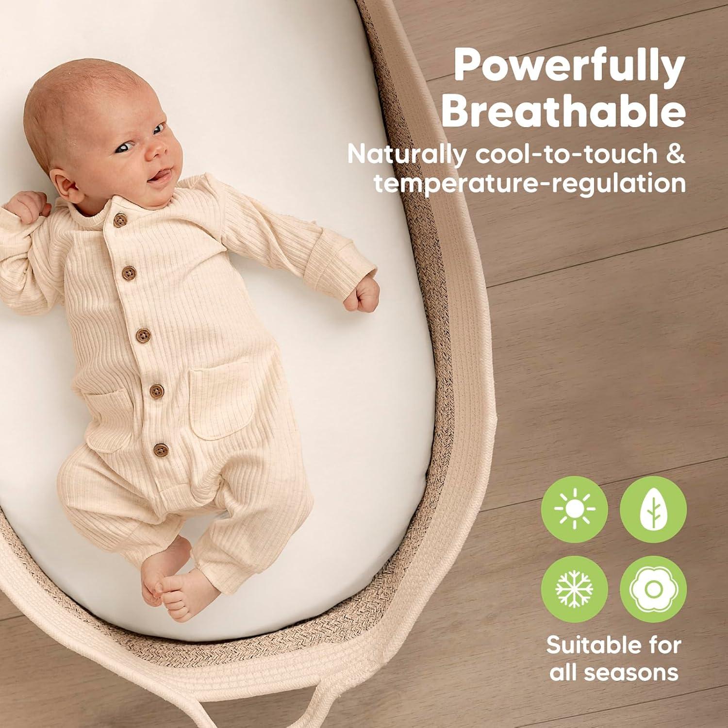 Juego de 2 Sábanas Ajustadas KeaBabies para Cuna 83.82x43.18cm