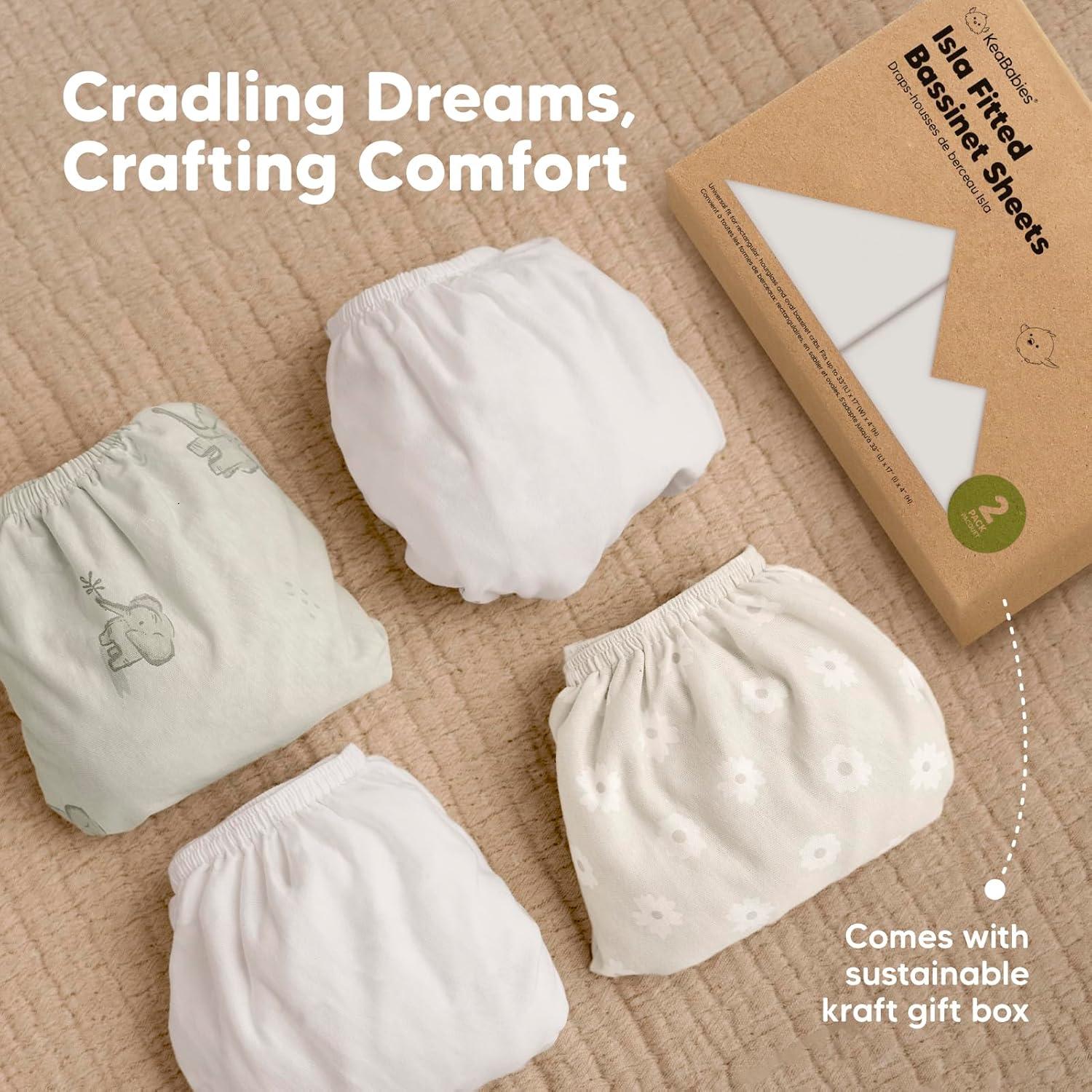 Juego de 2 Sábanas Ajustadas KeaBabies para Cuna 83.82x43.18cm