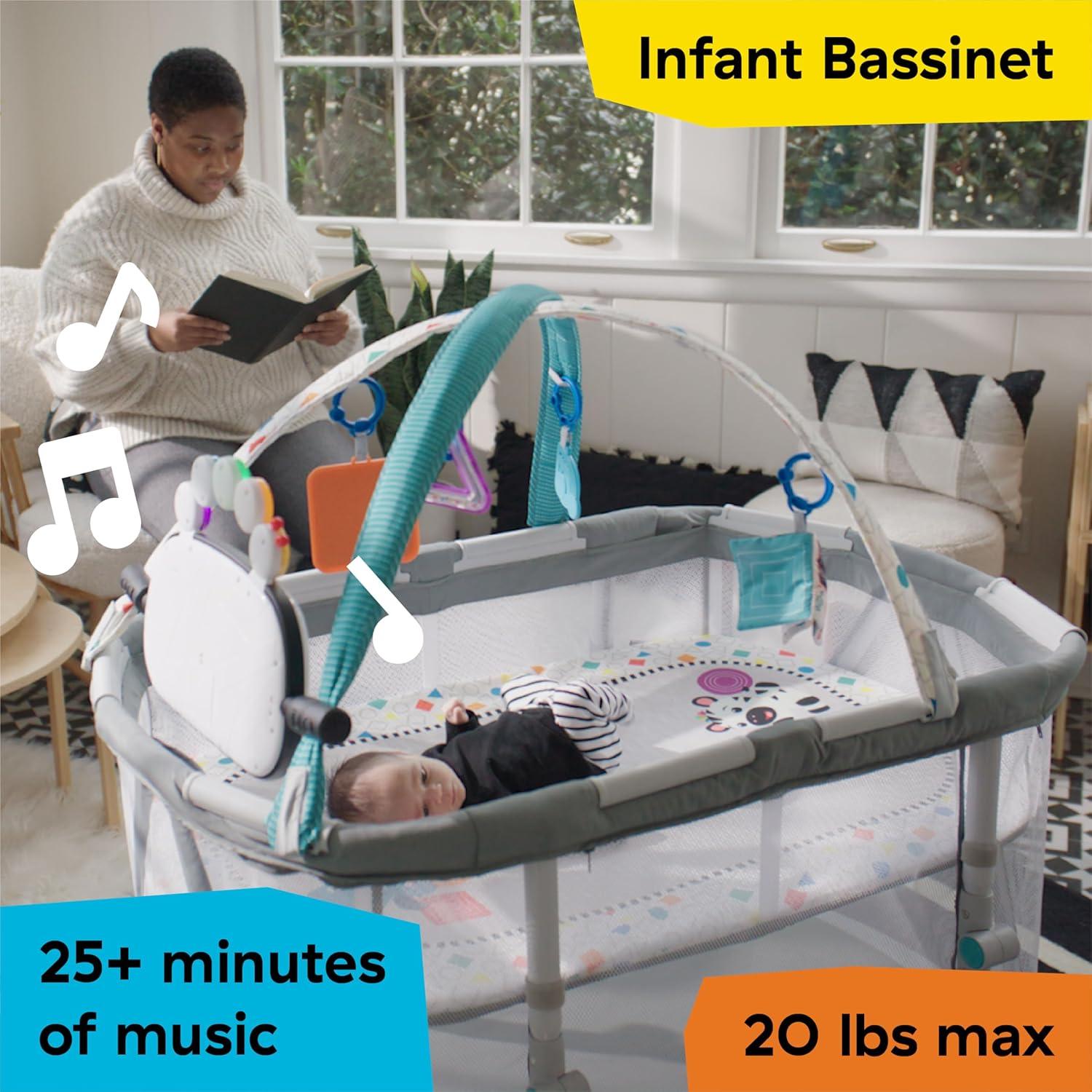 Cuna Plegable 3-en-1 Baby Einstein Kick & Snooze con Piano