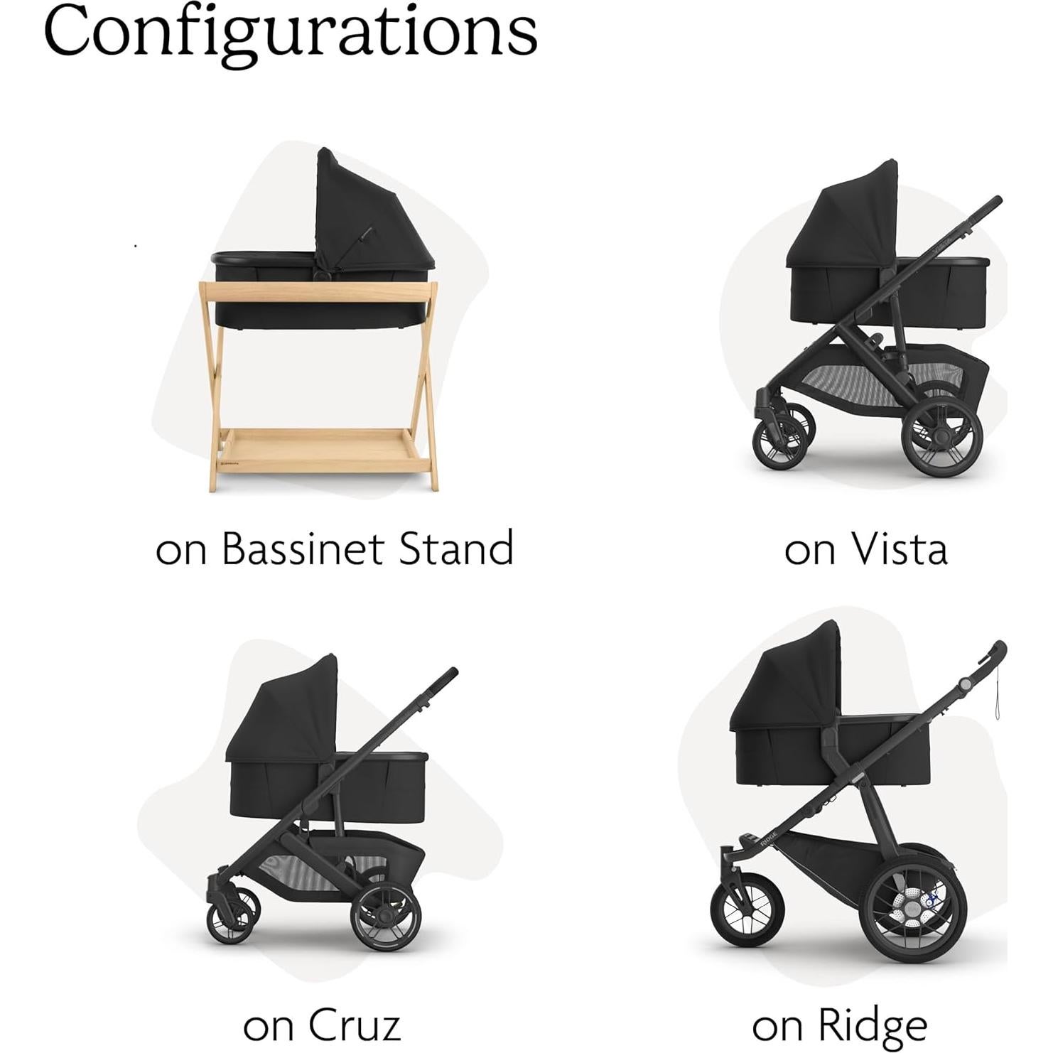 Cuna UPPAbaby V3 Greyson - Compatible con Vista, Cruz, Ridge