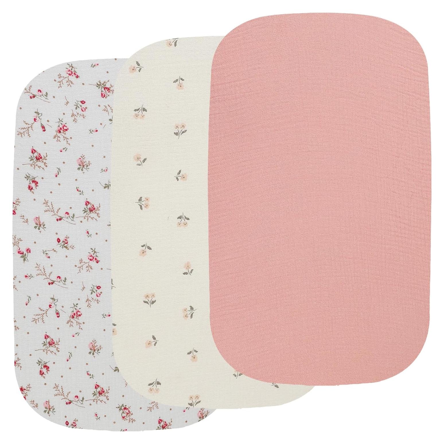 Sábanas de Muselina Onacosht para Cuna 3 Piezas 100% Algodón