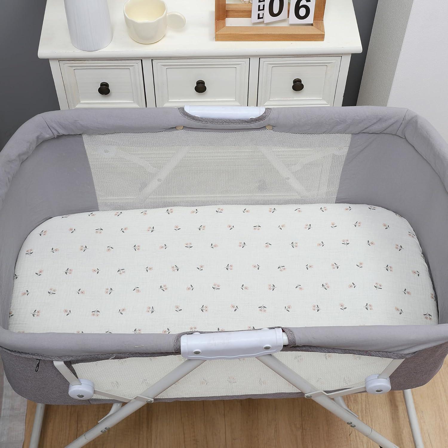 Sábanas de Muselina Onacosht para Cuna 3 Piezas 100% Algodón