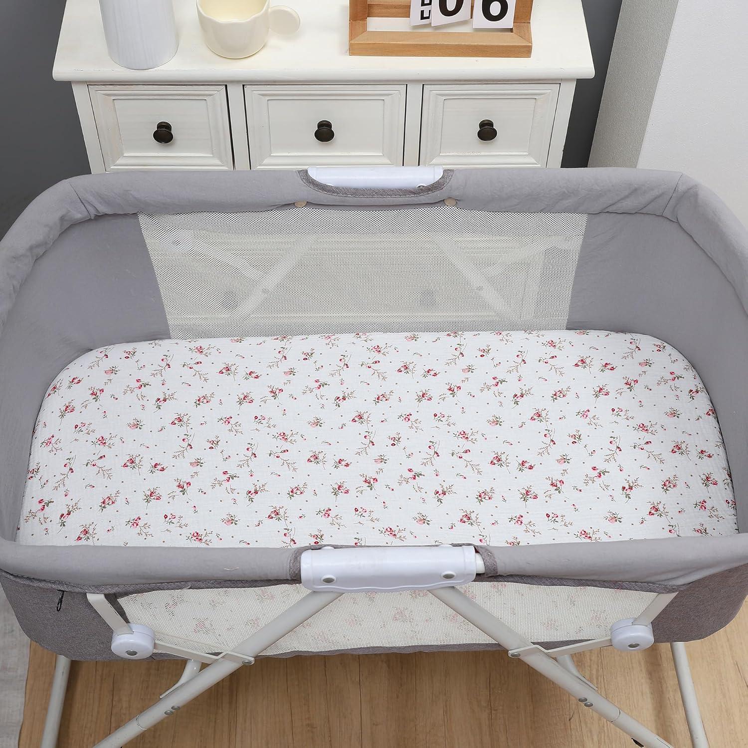 Sábanas de Muselina Onacosht para Cuna 3 Piezas 100% Algodón