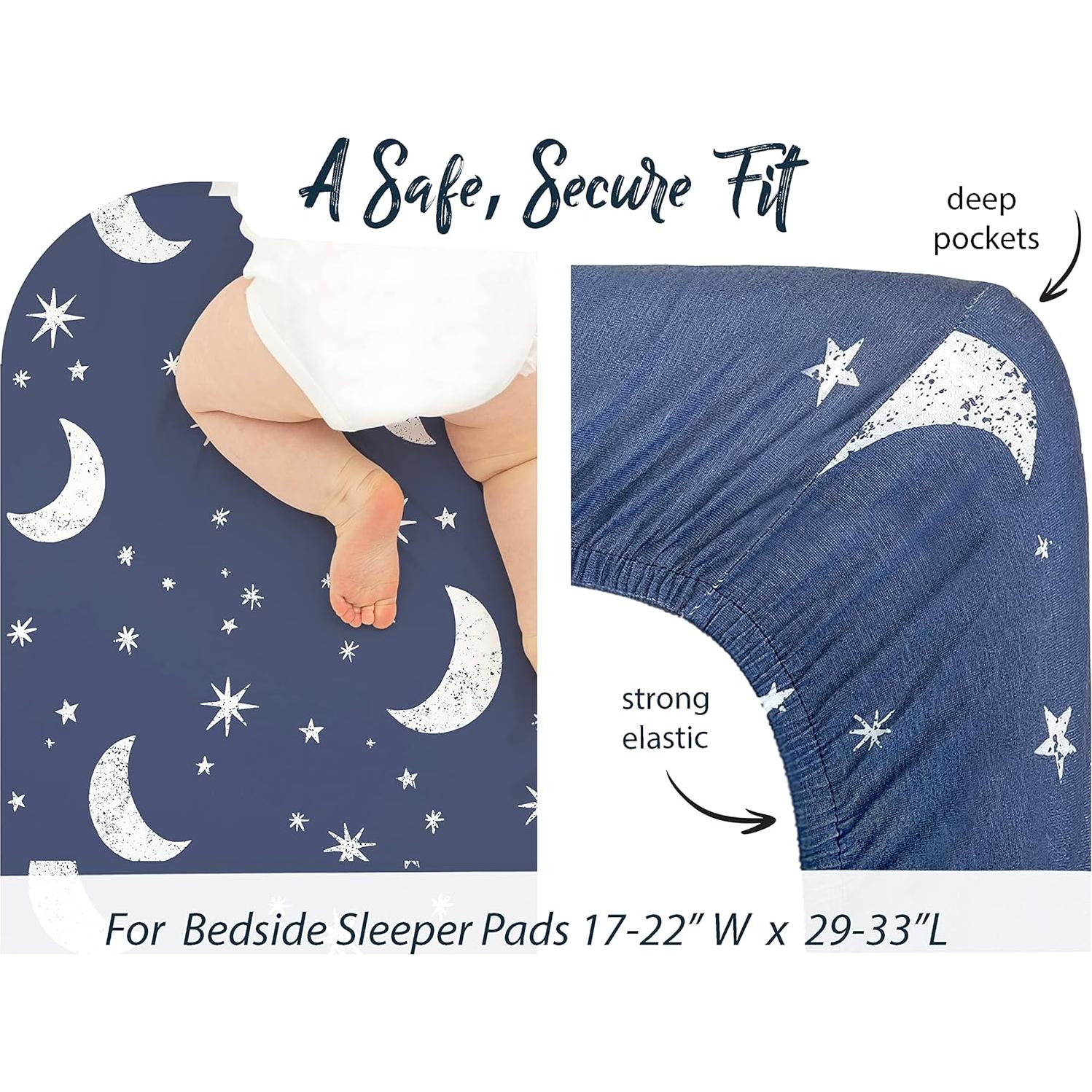 Sábanas Ajustadas para Cuna Lateral Cambria Baby 100% Algodón Orgánico