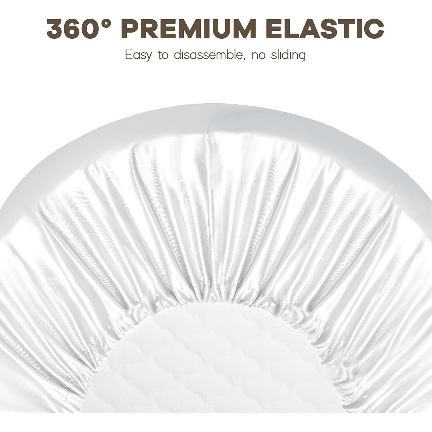 Sábanas de Cuna Pro Goleem de Satén 2 Piezas Blanco y Gris