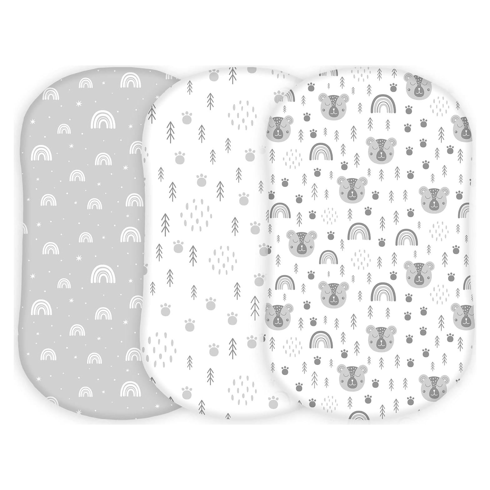 Sábanas para Cuna Tansy Panda 3 Piezas 84x43 cm Gris Oso