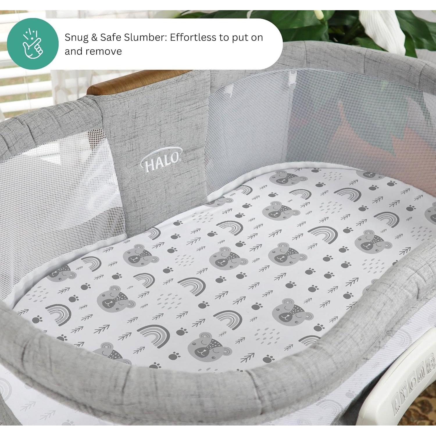 Sábanas para Cuna Tansy Panda 3 Piezas 84x43 cm Gris Oso