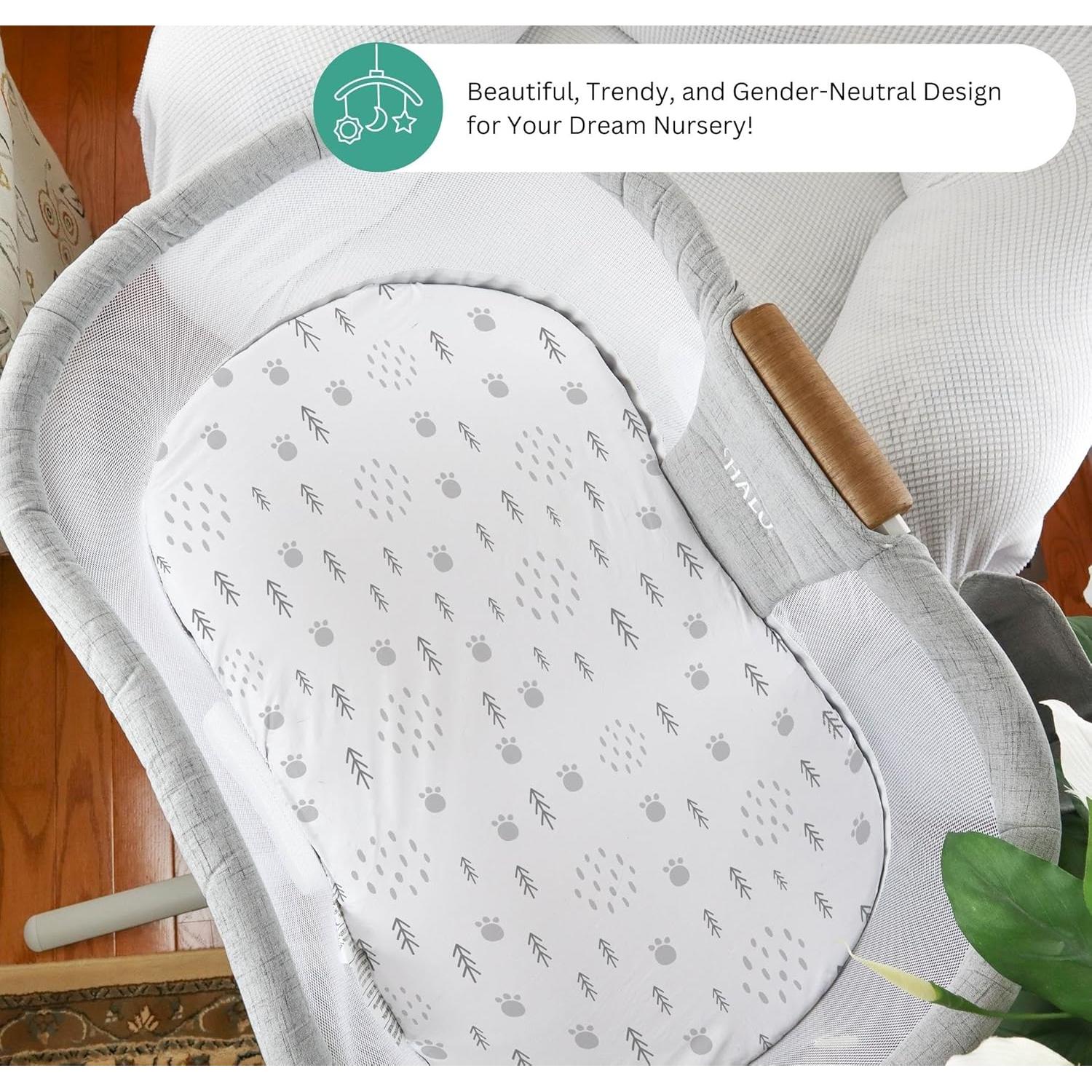 Sábanas para Cuna Tansy Panda 3 Piezas 84x43 cm Gris Oso