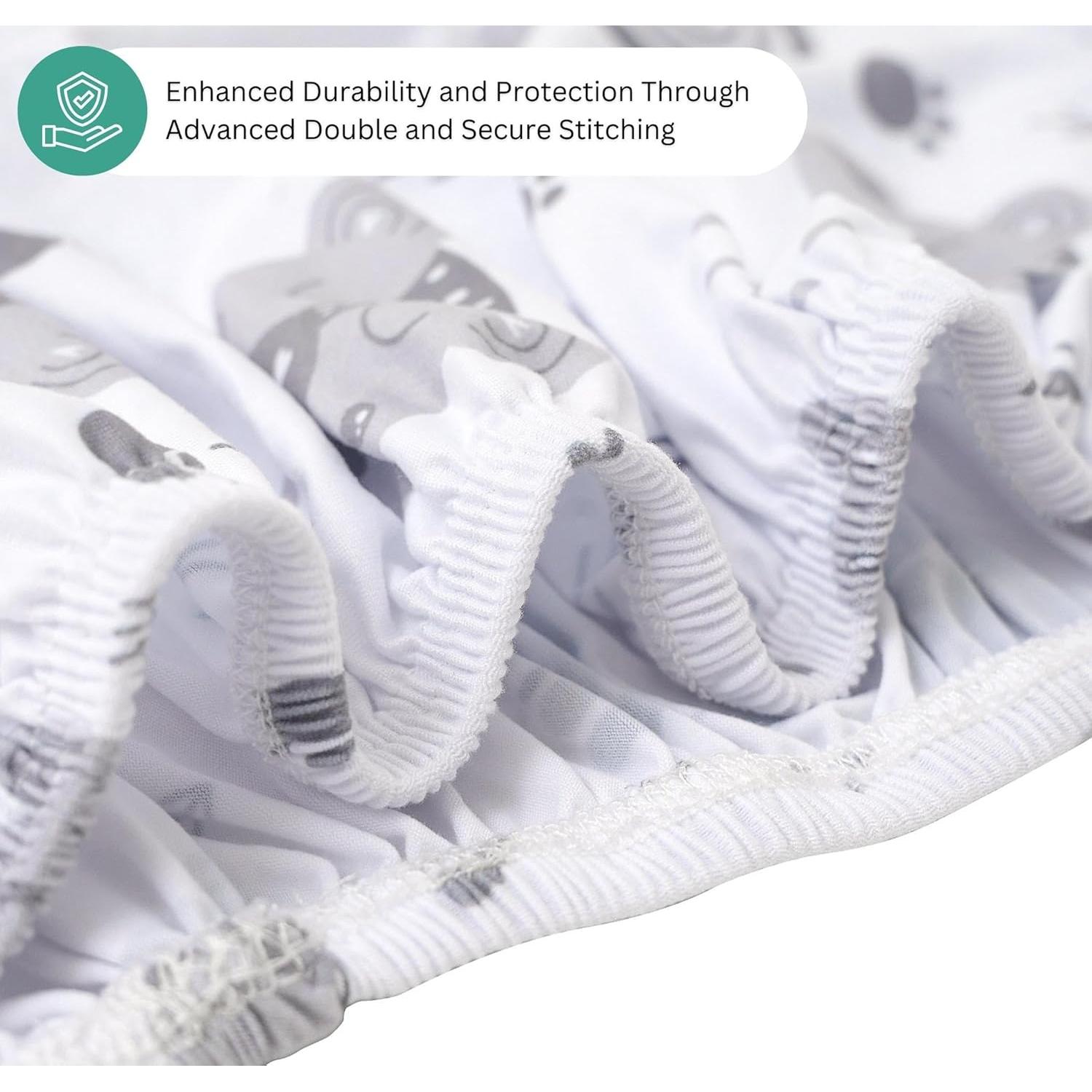 Sábanas para Cuna Tansy Panda 3 Piezas 84x43 cm Gris Oso