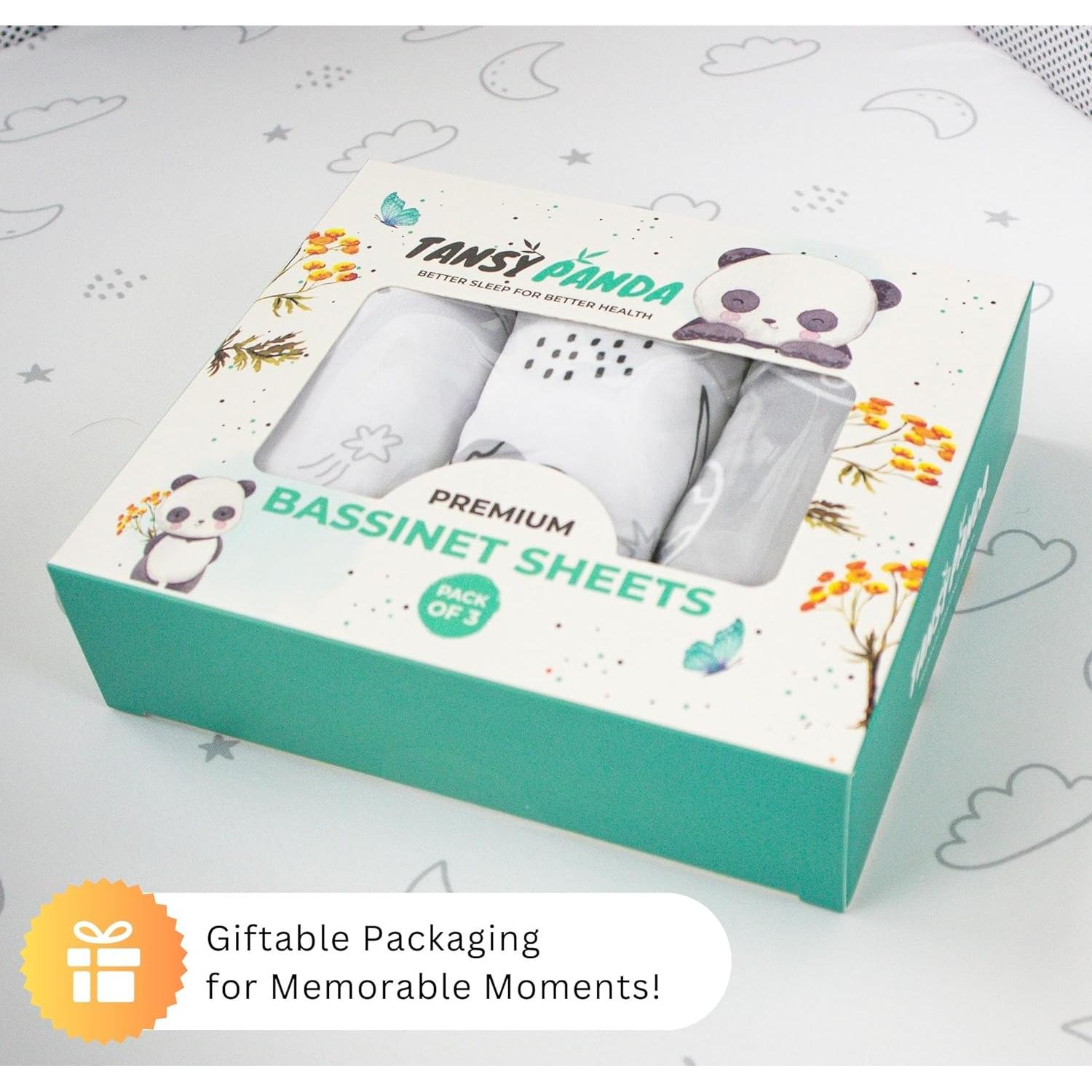 Sábanas para Cuna Tansy Panda 3 Piezas 84x43 cm Gris Oso