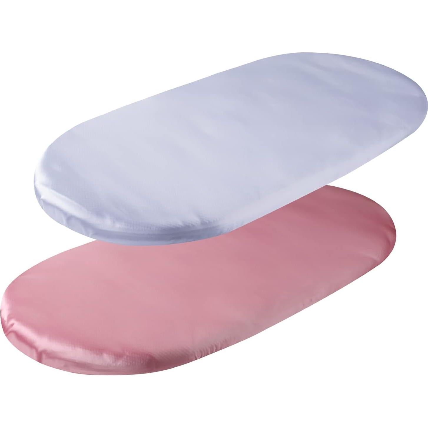 Juego de Sábanas para Cuna de Satén Tcmyyund Rosa y Blanco