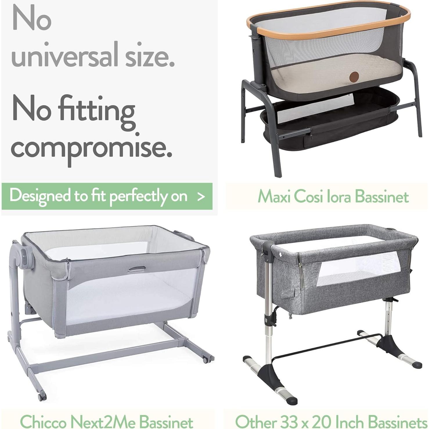 Sábanas para Cuna de Lado Joey + Joan 100% Algodón 2 Piezas