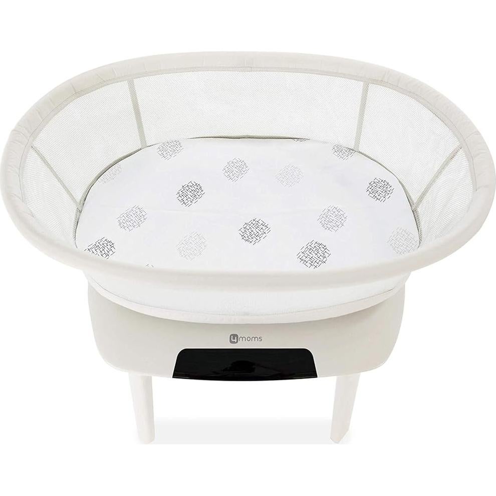 Sábana para cuna MamaRoo Sleep 4moms 100% algodón blanca