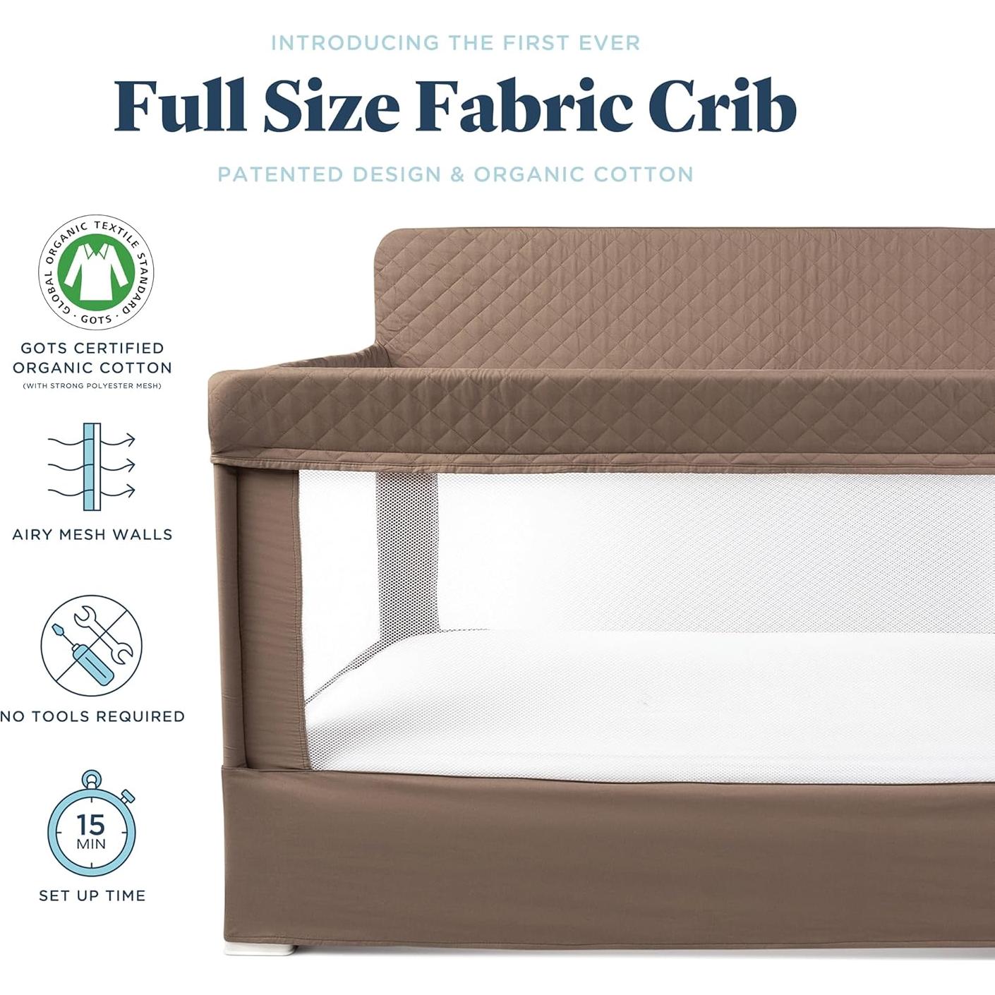 Cuna Lunaire Baby Delight 100% Algodón Orgánico Mocha