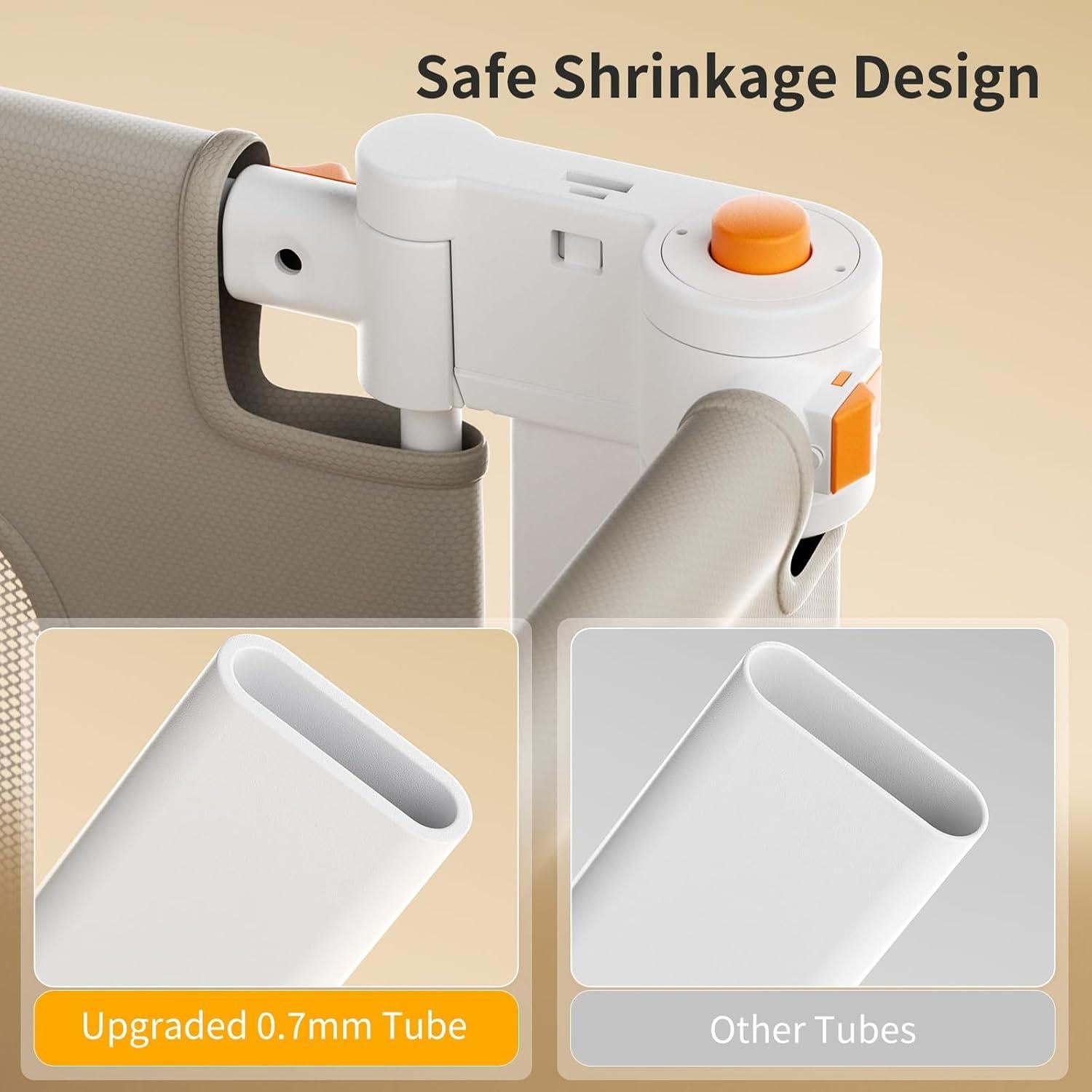 Barandilla Plegable para Cuna JAZSH Beige 175.8x49 cm