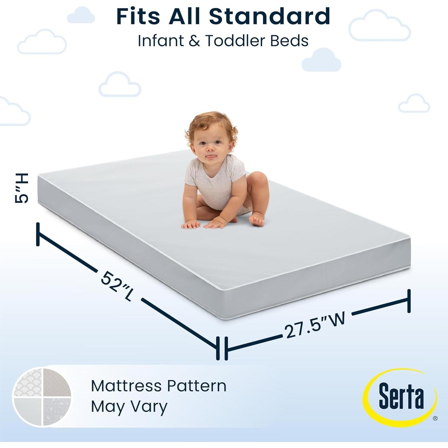 Colchón para Cuna Serta Perfect Start Doble Cara 132x69.85cm