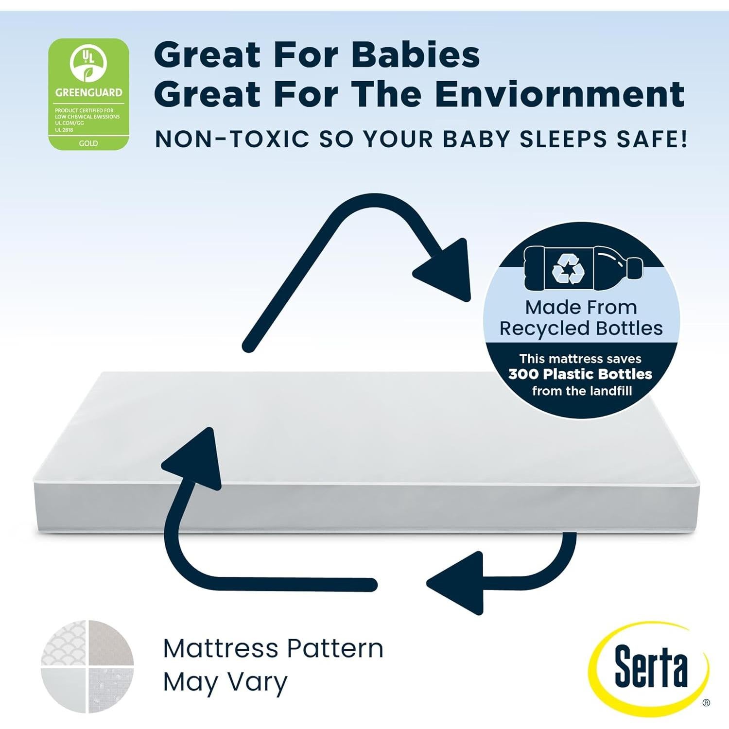 Colchón para Cuna Serta Perfect Start Doble Cara 132x69.85cm